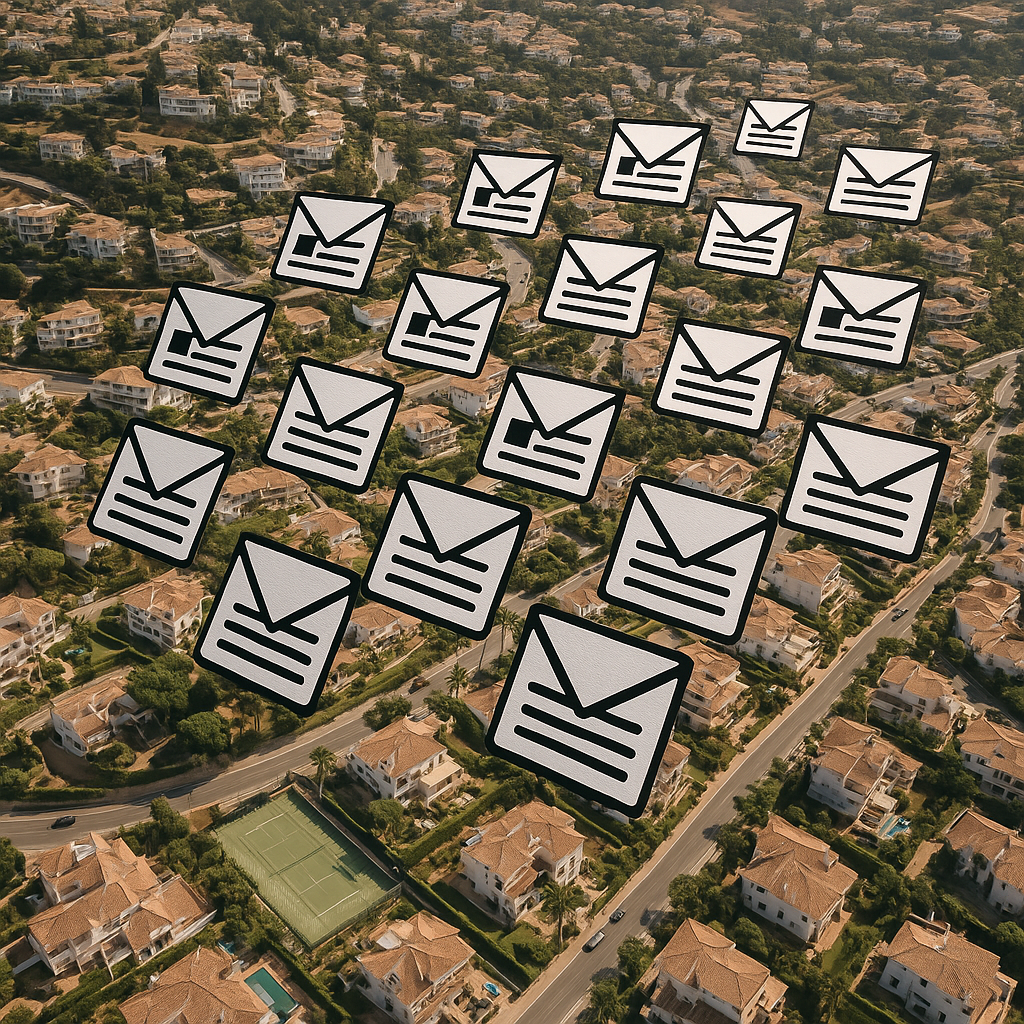 Flock of newsletters flying over Calahonda